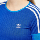 Adidas Women's Adicolor Knitted T-Shirt in Semi Lucid Blue