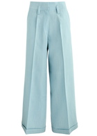 Lug Von Siga Maria Wide-leg Woven Trousers Light Blue