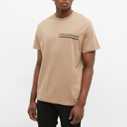 Alexander McQueen Men's Taped Logo T-Shirt in Beige/Mix