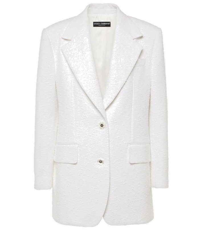 Photo: Dolce&Gabbana Cotton-blend tweed blazer