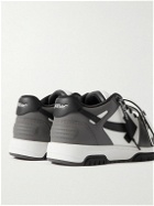 Off-White - Out of Office Leather Sneakers - Gray