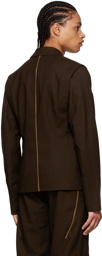 Kiko Kostadinov Brown Cotton Blazer