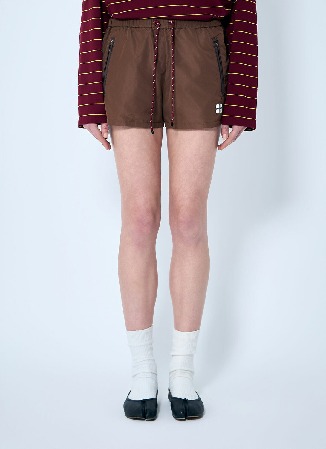 Miu Miu Tec Canvas Shorts