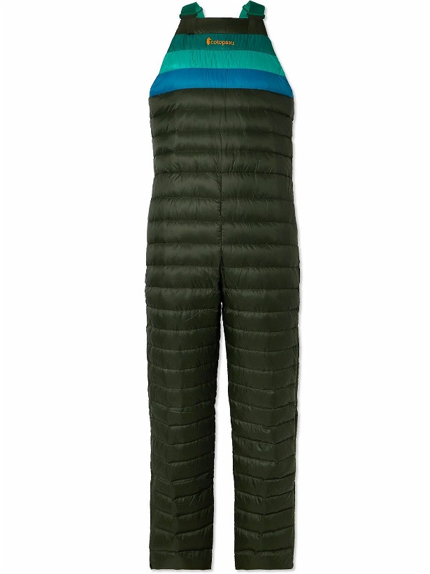 Photo: Cotopaxi - Fuego Colour-Block Quilted Shell Down Overalls - Gray