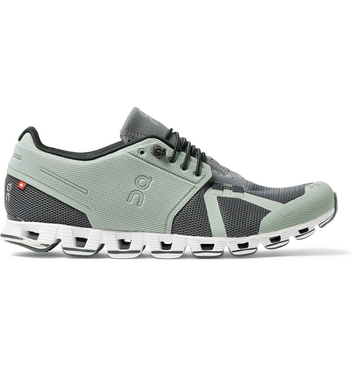 Photo: On - Cloud Rubber-Trimmed Mesh Running Sneakers - Gray