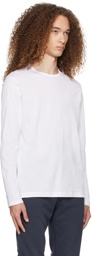 Sunspel White Classic Long Sleeve T-Shirt