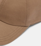 The Row Caspian cotton and cashmere canvas baseball cap