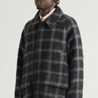 Gander Men's Long Coat in Grey Windowpane