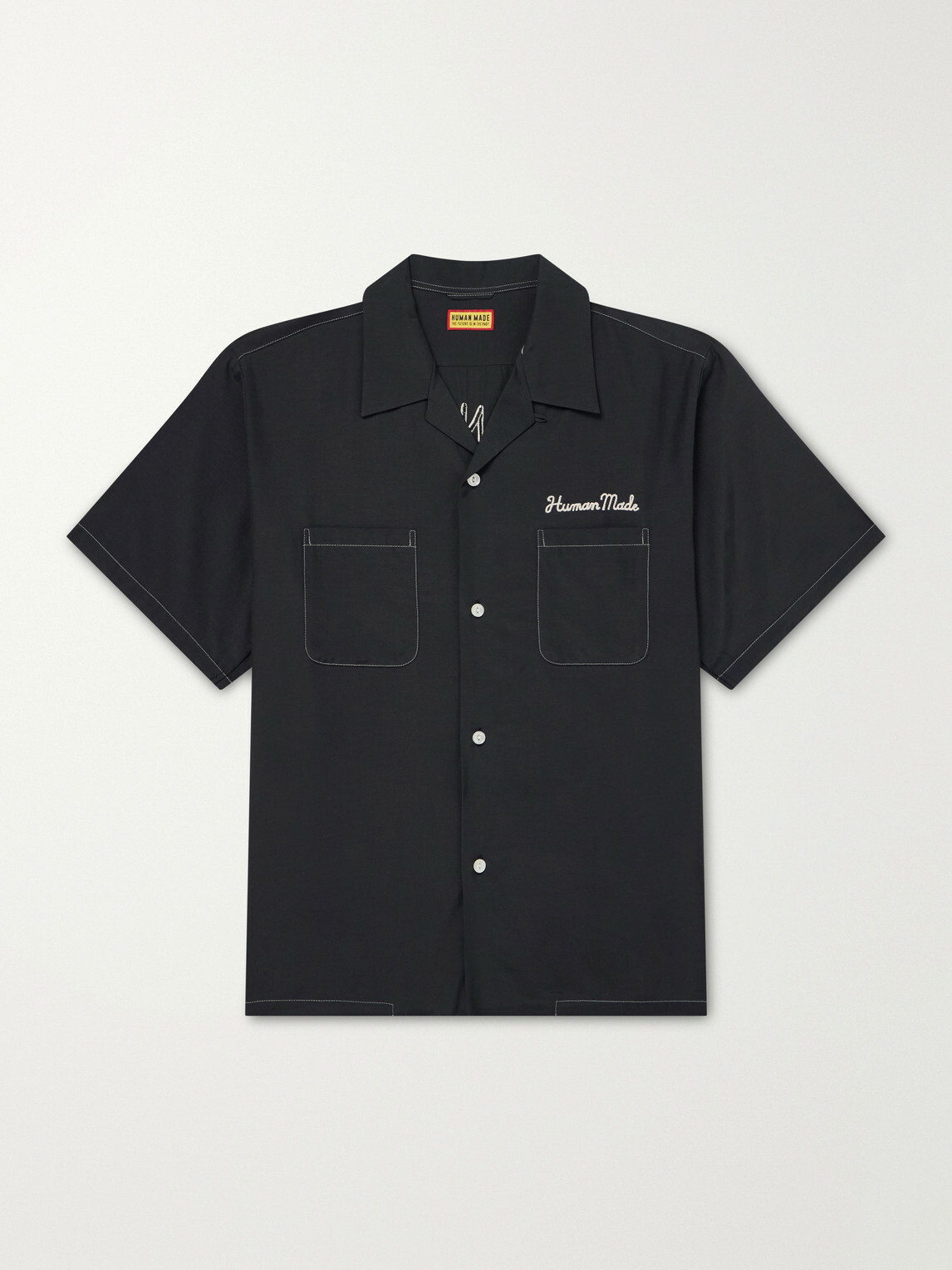 Human Made - Souvenir Logo-Embroidered Poplin Shirt - Black