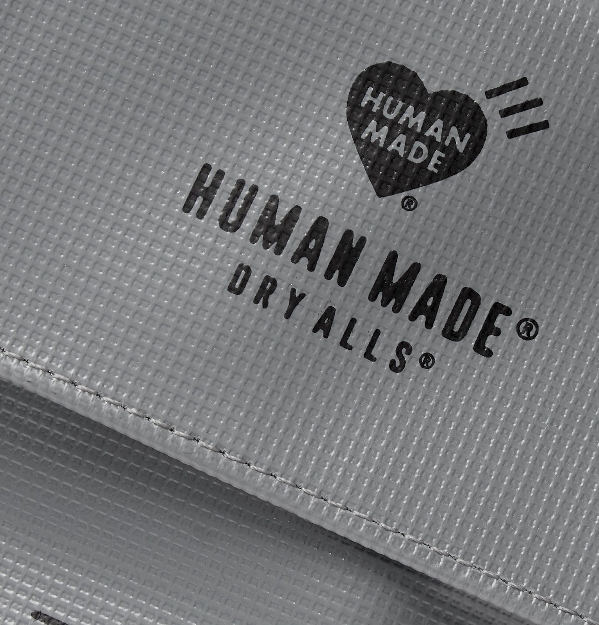 Human Made - Logo-Print Embossed-PVC Wallet - Gray Human Made