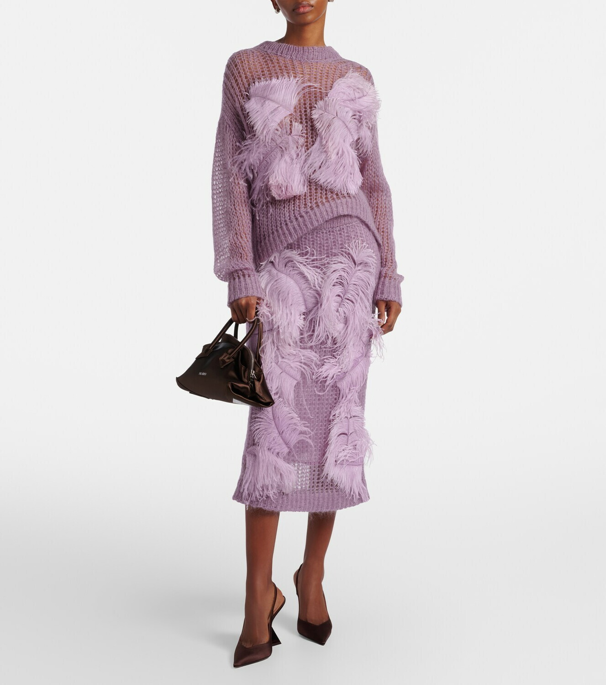 The Attico La Passeggiata Mini satin tote bag