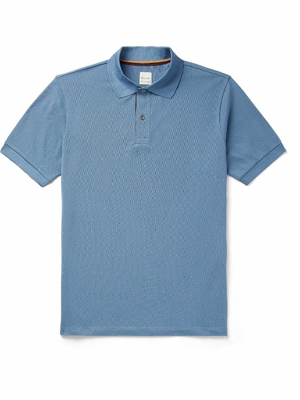 Photo: Paul Smith - Cotton-Piqué Polo Shirt - Blue