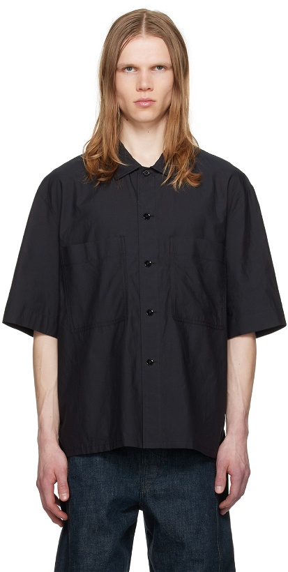Photo: LEMAIRE Black Washed Pyjama Shirt