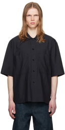 LEMAIRE Black Washed Pyjama Shirt