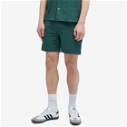 Percival Men's Far Seersucker Pleated Shorts in Forest