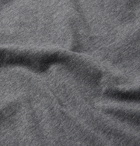Brunello Cucinelli - Slim-Fit Layered Mélange Cotton-Jersey Polo Shirt - Gray