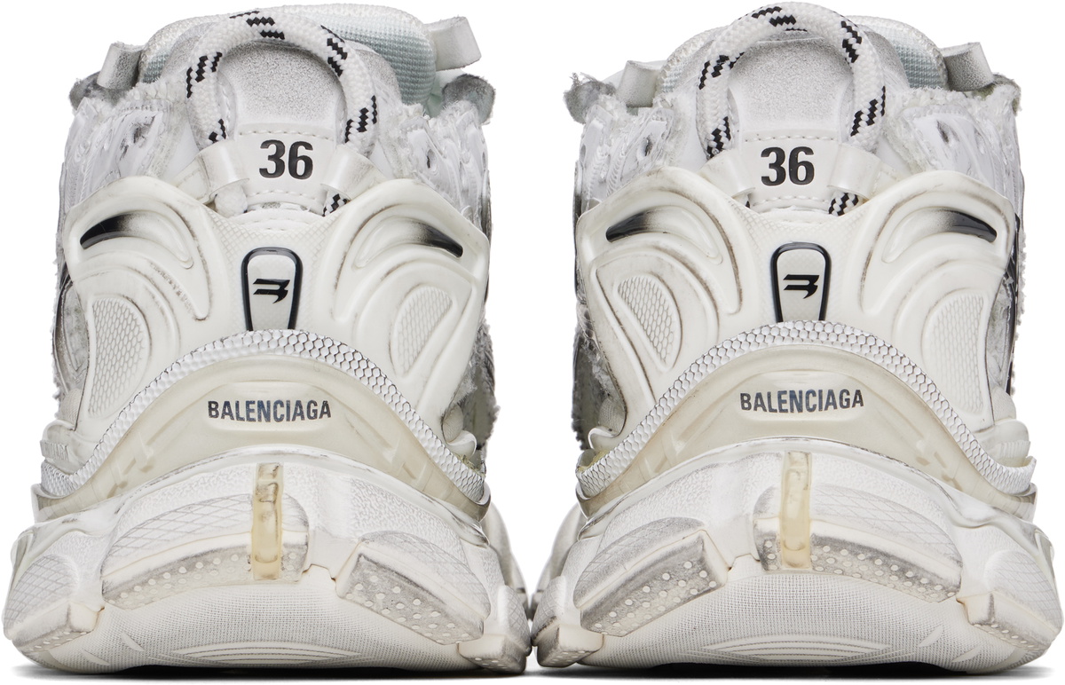 BALENCIAGA Runner Gradient スニーカー ロゴ 白/黒 関税送料込 Balenciaga Men's Runner Gradient White / Black Low Top