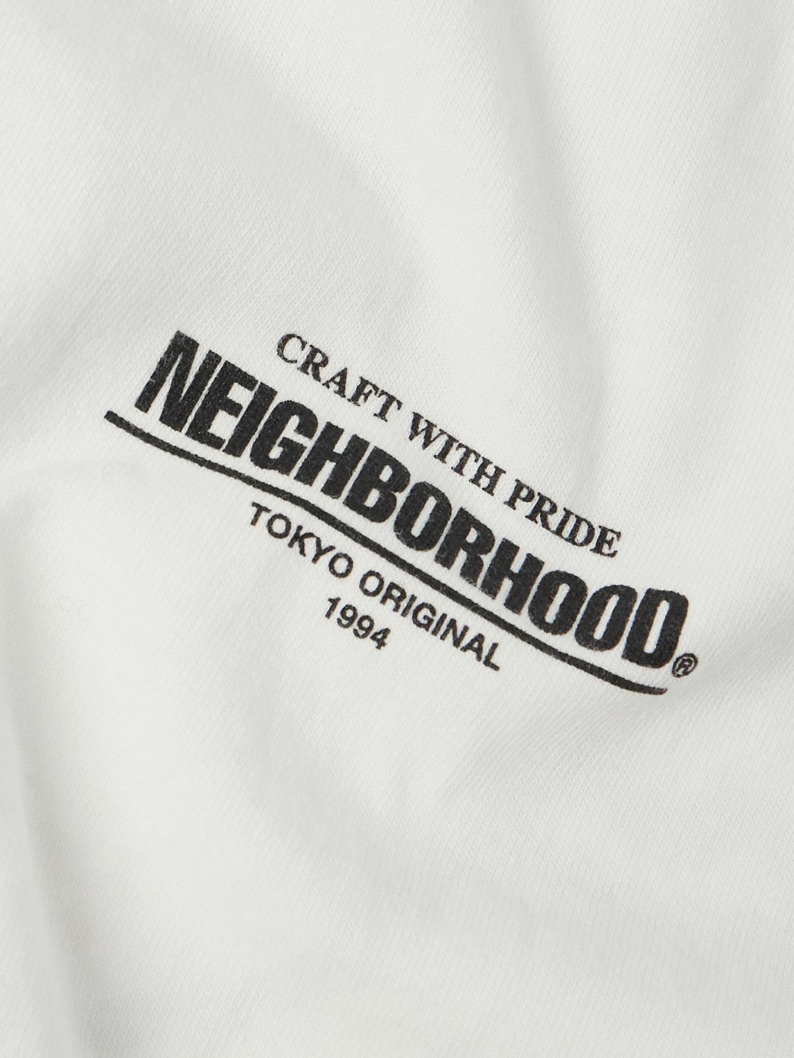 Neighborhood - Ghost Logo-Print Cotton-Jersey T-Shirt - White 