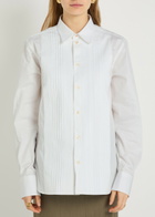 Victoria Beckham Pintuck Cotton-poplin Shirt White