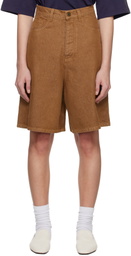 JW Anderson Brown Aged Denim Shorts