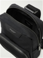 Serapian - Evoluzione Cross-Grain Leather and Twill Sling Backpack