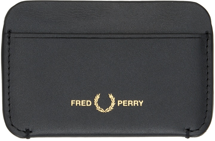 Photo: Fred Perry Black Burnished Leather Card Holder