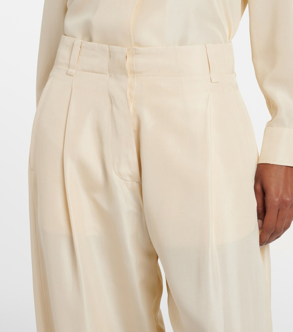 The Row Kolina silk wide-leg pants