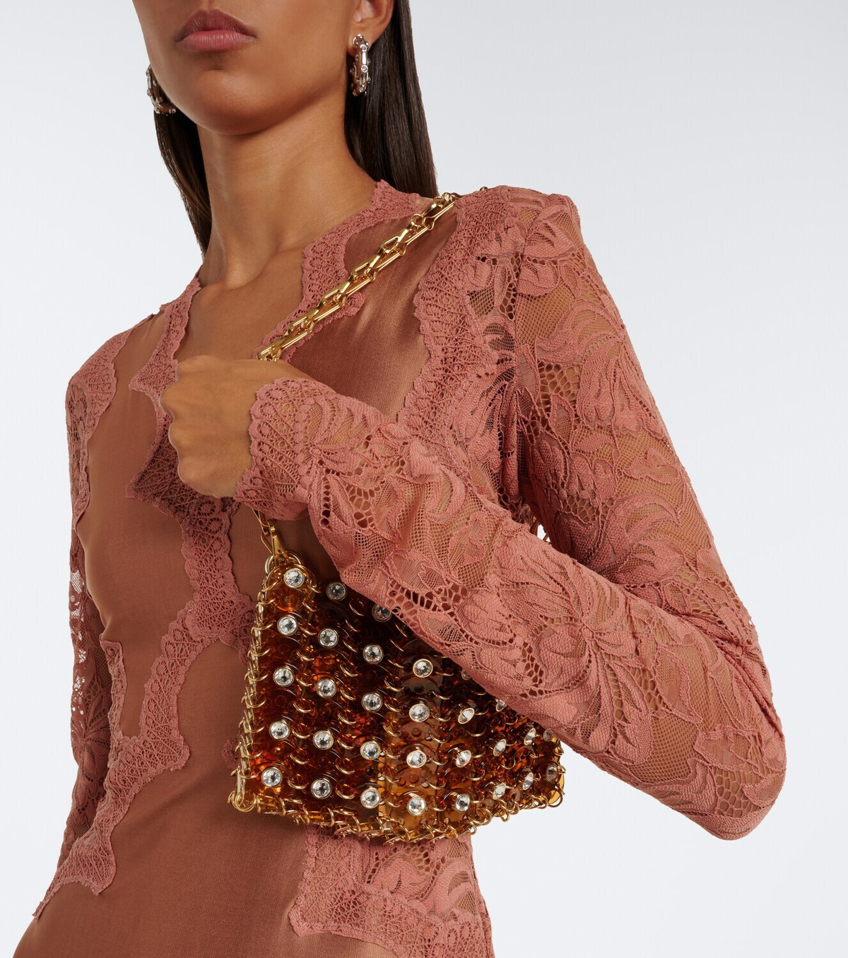 Rabanne 1969 Nano embellished shoulder bag
