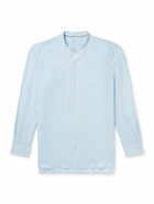 Loro Piana - Arizona Grandad-Collar Linen Shirt - Blue