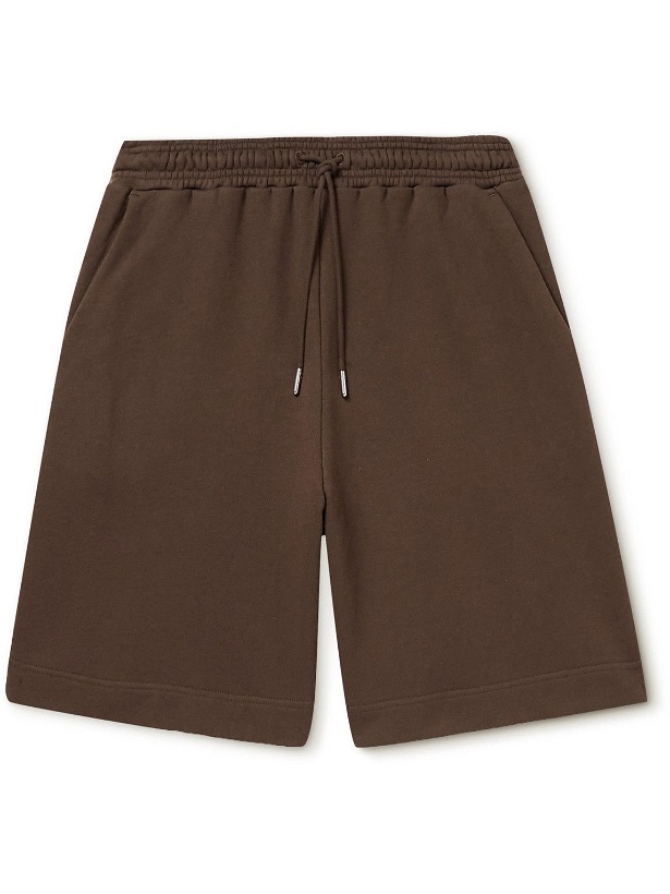 Photo: Ninety Percent - Wide-Leg Organic Cotton-Jersey Drawstring Shorts - Brown
