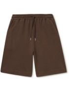 Ninety Percent - Wide-Leg Organic Cotton-Jersey Drawstring Shorts - Brown