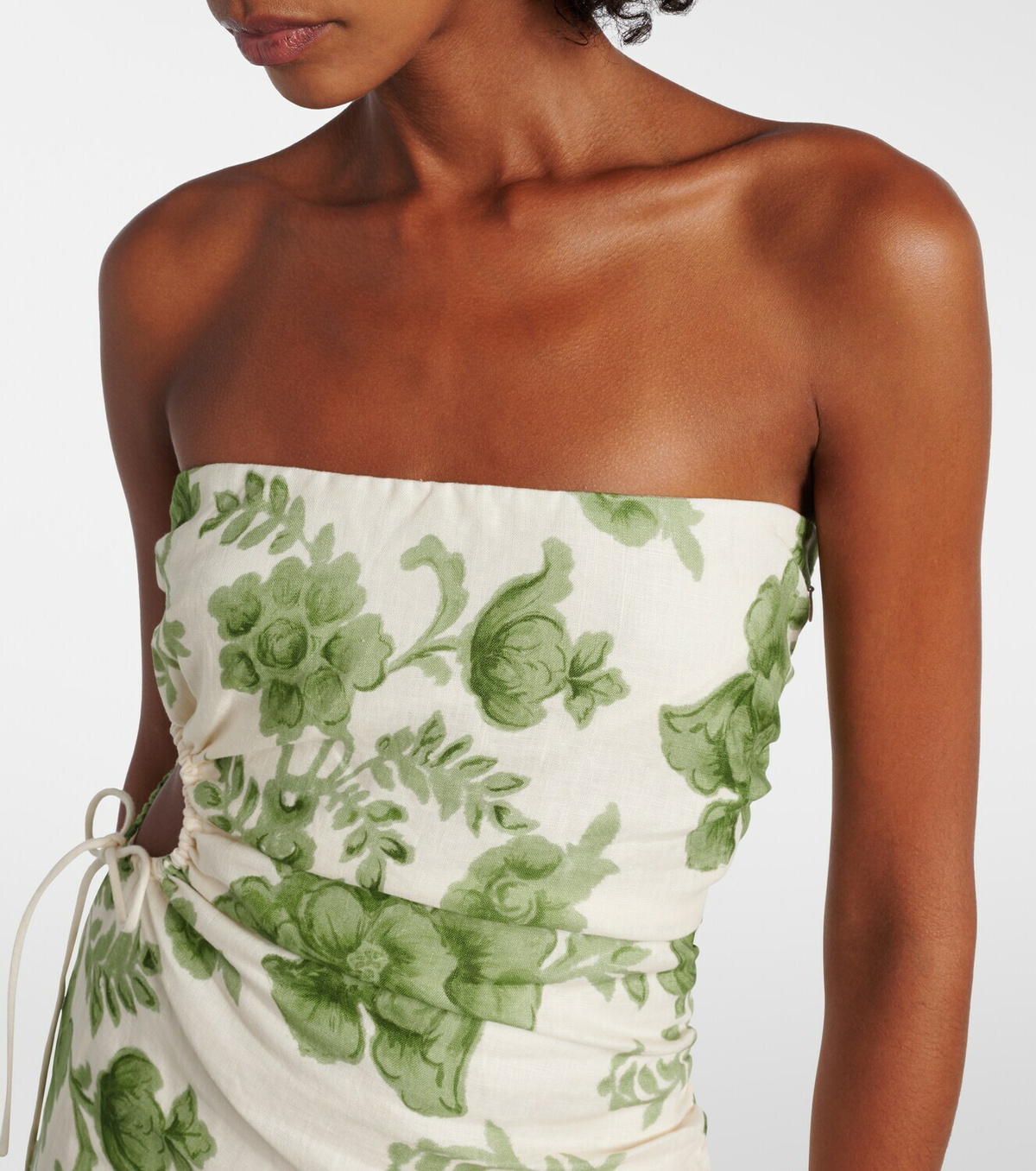 SIR Gardella cutout floral linen midi dress