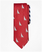 Brooks Brothers Men's Sailboat and Stripe Tie | Red