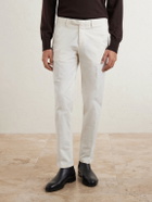 Boglioli - Tapered Cotton-Blend Trousers - Neutrals