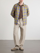 God's True Cashmere - Checked Linen Shirt - Green