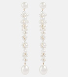 Sophie Bille Brahe - Grand Bellis 14kt gold earrings with freshwater pearls