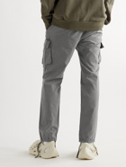 John Elliott - Garment-Dyed Cotton-Sateen Drawstring Cargo Trousers - Gray