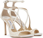Jimmy Choo White Azia 95 Heeled Sandals