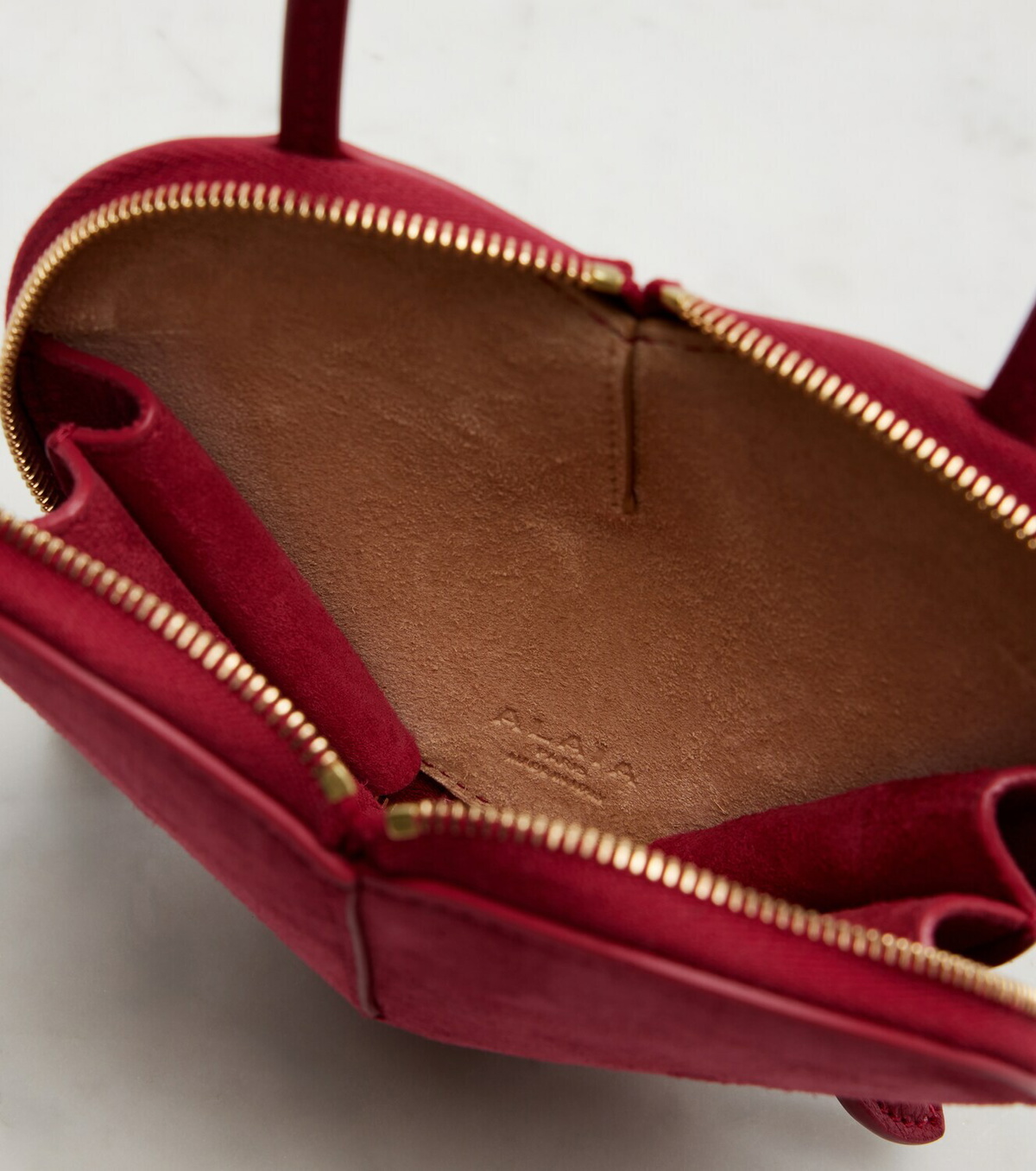 Alaïa Le Cœur suede shoulder bag