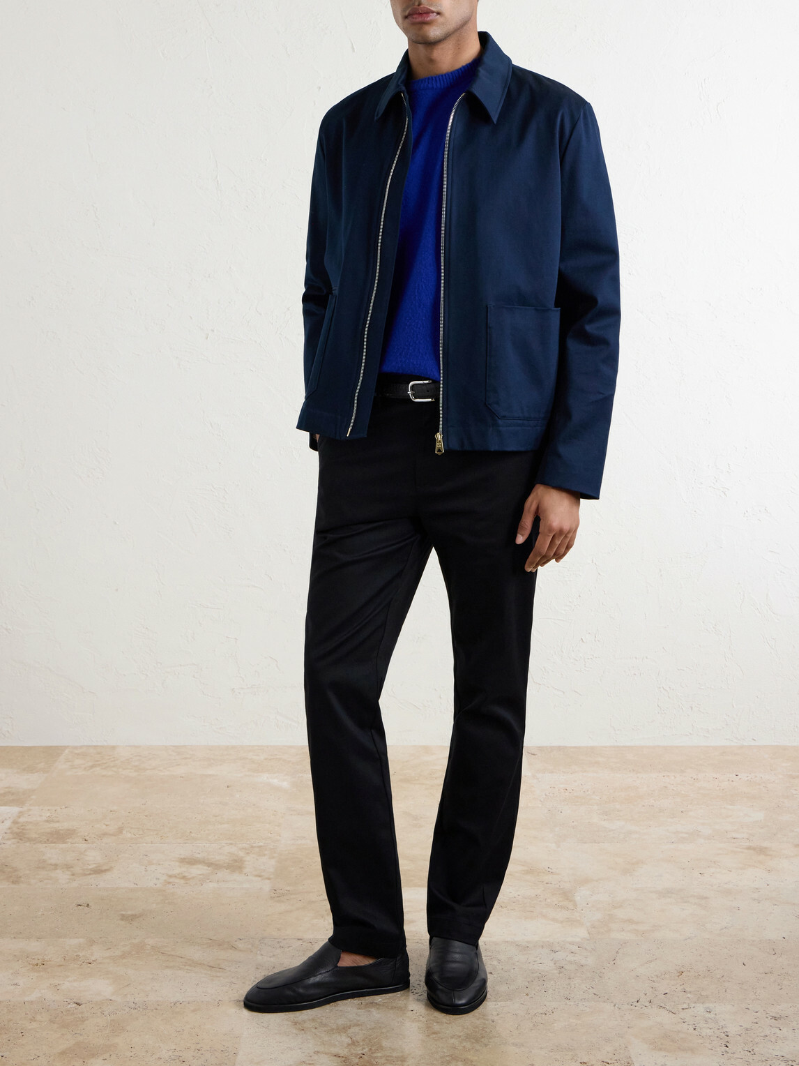 Mr P. - Samuel Straight-Leg Organic Cotton Chinos - Black