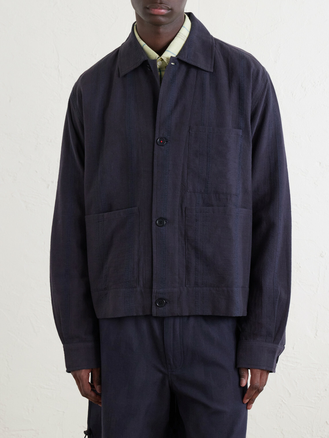 Kardo - Bodhi Cotton-Jacquard Jacket - Black