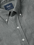 Drake's - Button-Down Collar Cotton-Flannel Shirt - Gray