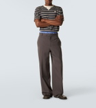 Wales Bonner Song striped wool and cotton T-shirt