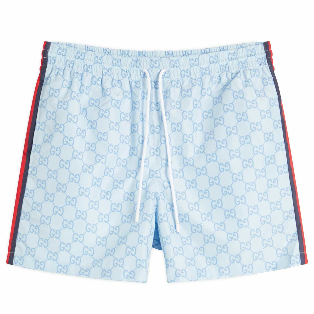 GUCCI - Wide-Leg Pleated Logo-Jacquard Cotton-Blend Shorts