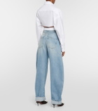 Alaïa Cropped cotton poplin shirt
