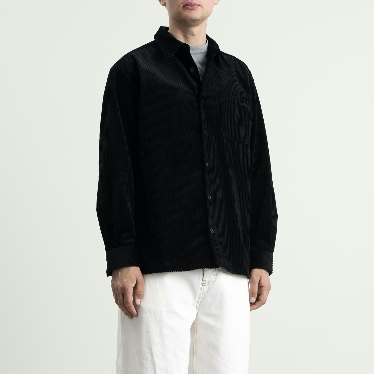 A.P.C. Men's Mateo Corduroy Overshirt in Black