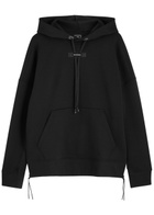 ON Logo Stretch-jersey Hooded Sweatshirt Black