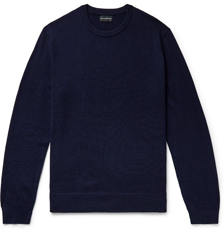 Photo: Club Monaco - Slim-Fit Piped Wool Sweater - Blue