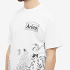 Aries Men's Doodle T-Shirt in White