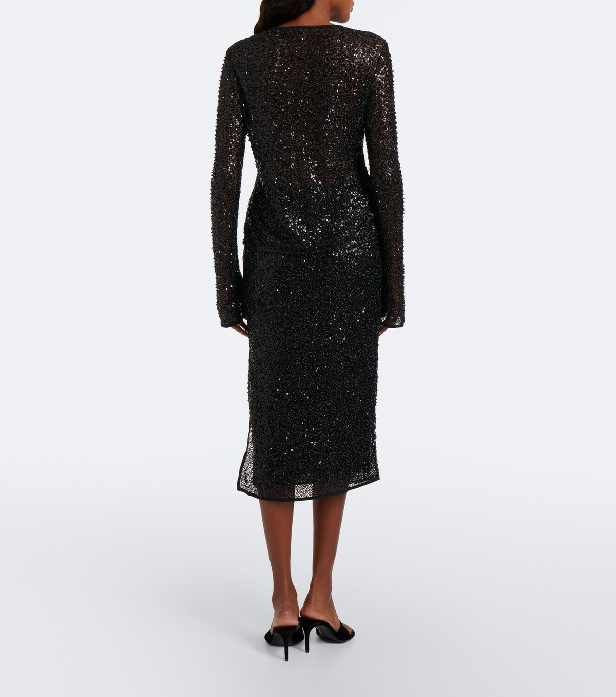 SIR Cassia sequined midi skirt